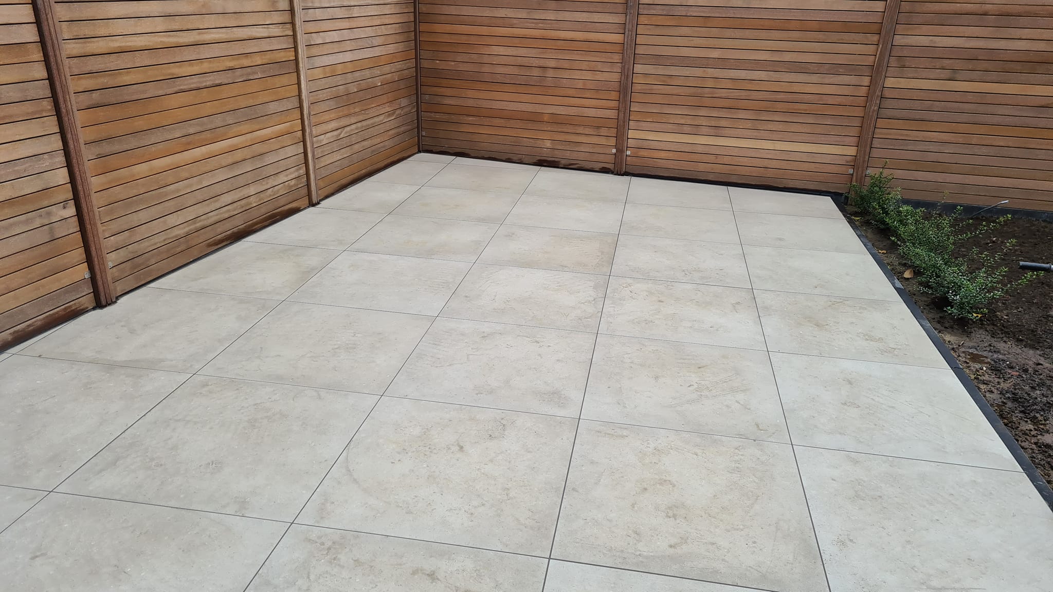 Compleet overzicht van het terras